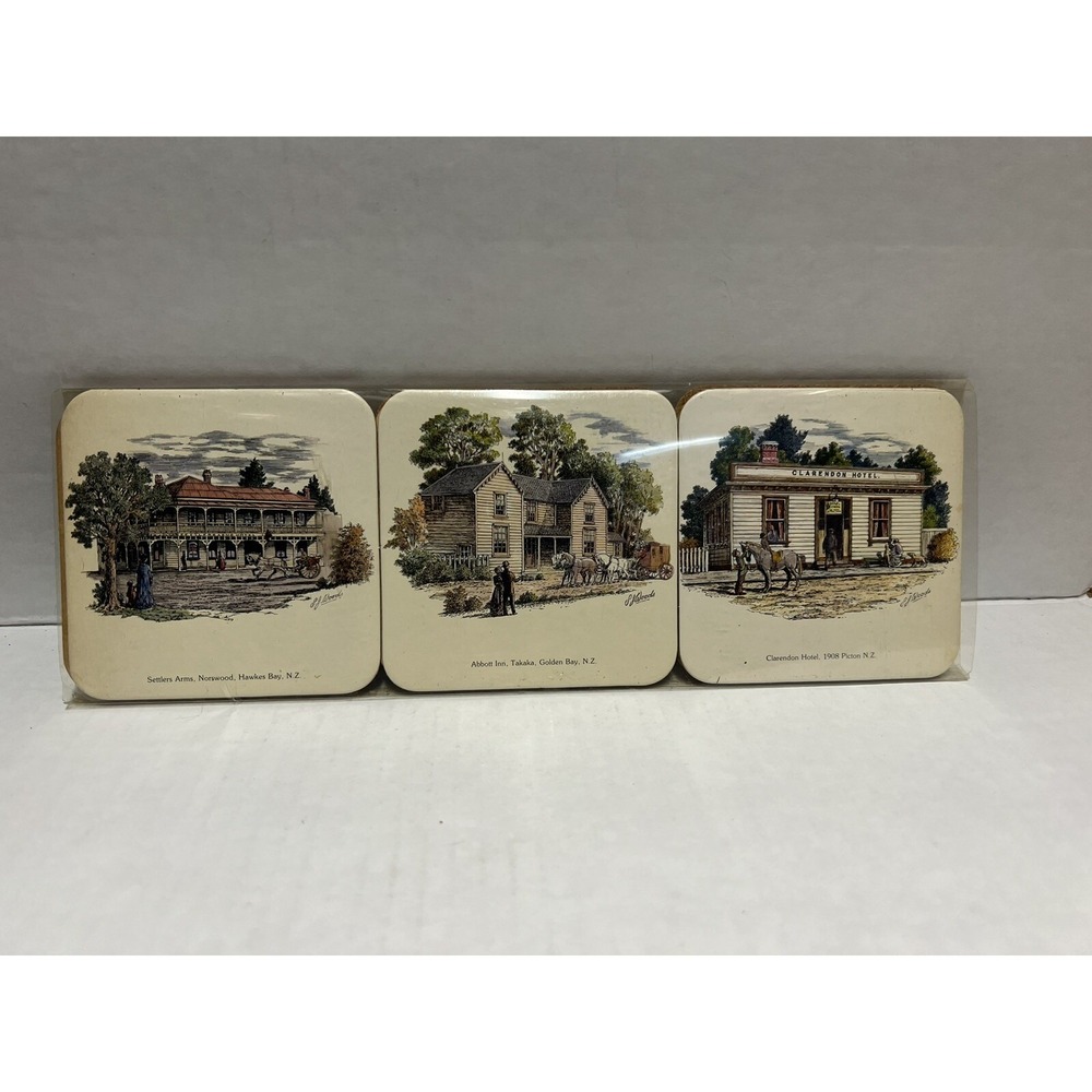 Drink Coasters‎ New Zealand Set of 6 Places Travel Memorabilia Jasón Brand